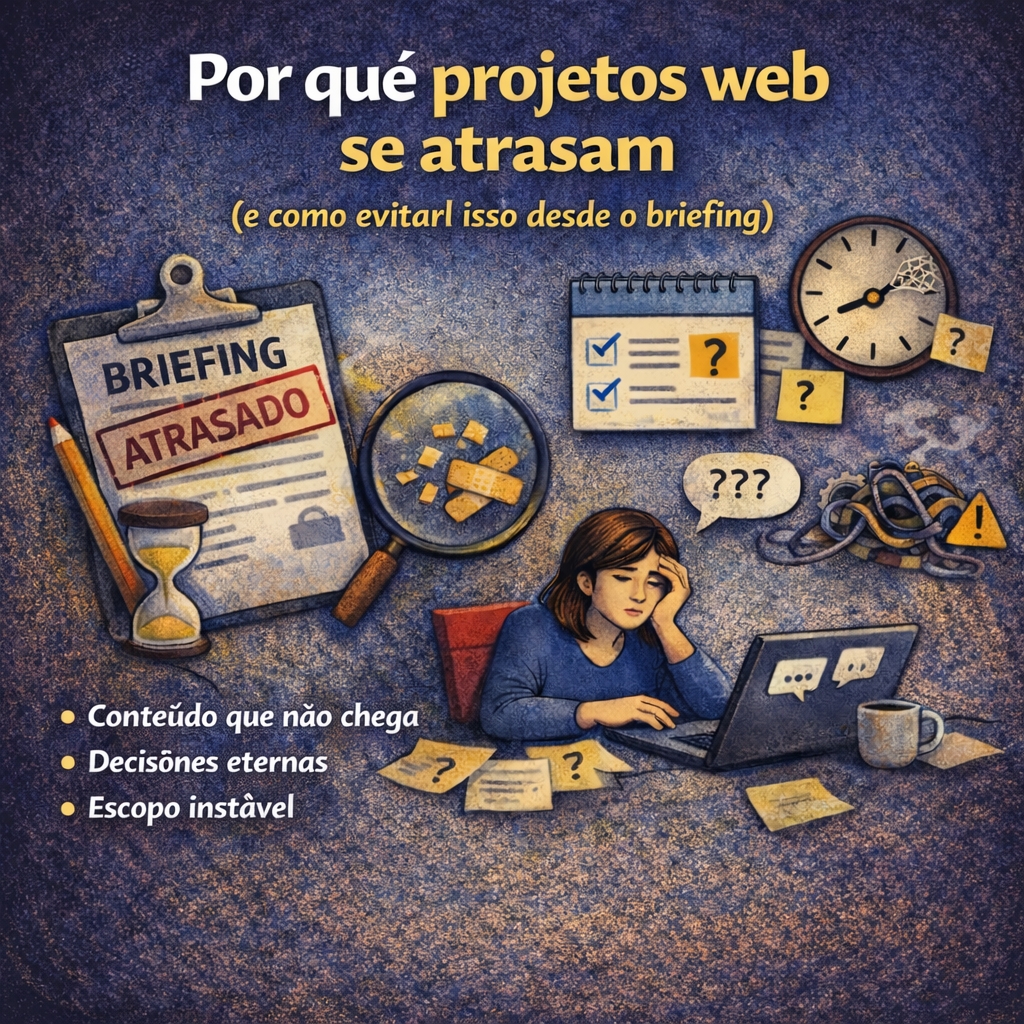 Por que projetos web se atrasam (e como evitar isso desde o briefing)