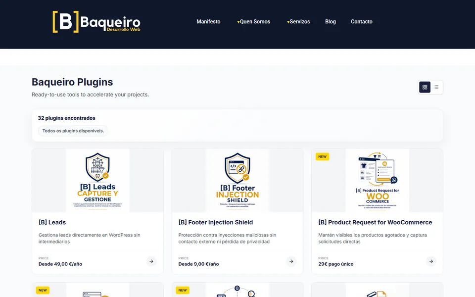 Página inicial de Plugins [B]