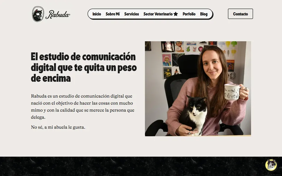 Página inicial de Rabuda Comunicación